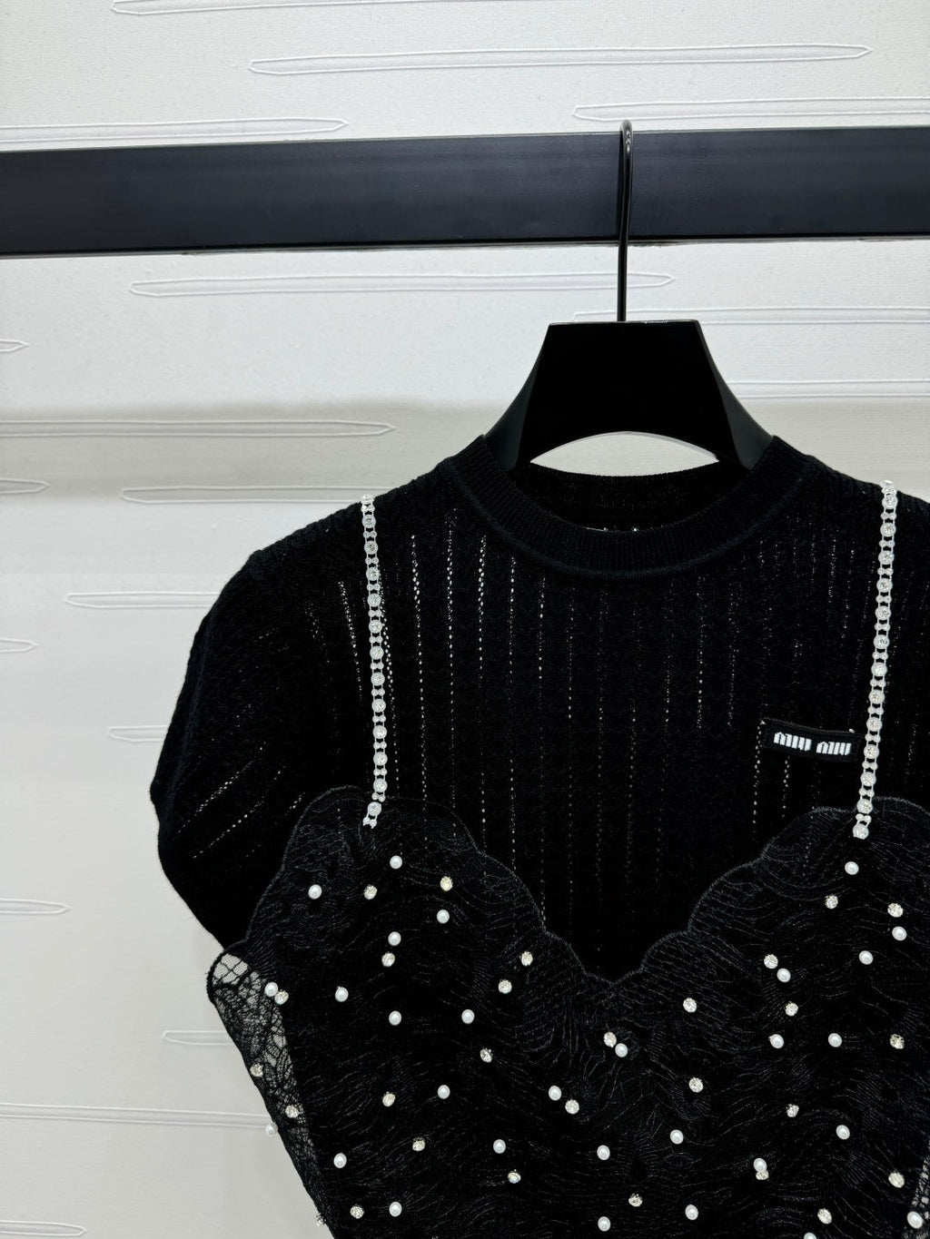 Miu 25 T- Shirt Wool with Lace 233541