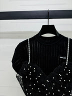 Miu 25 T- Shirt Wool with Lace 233541