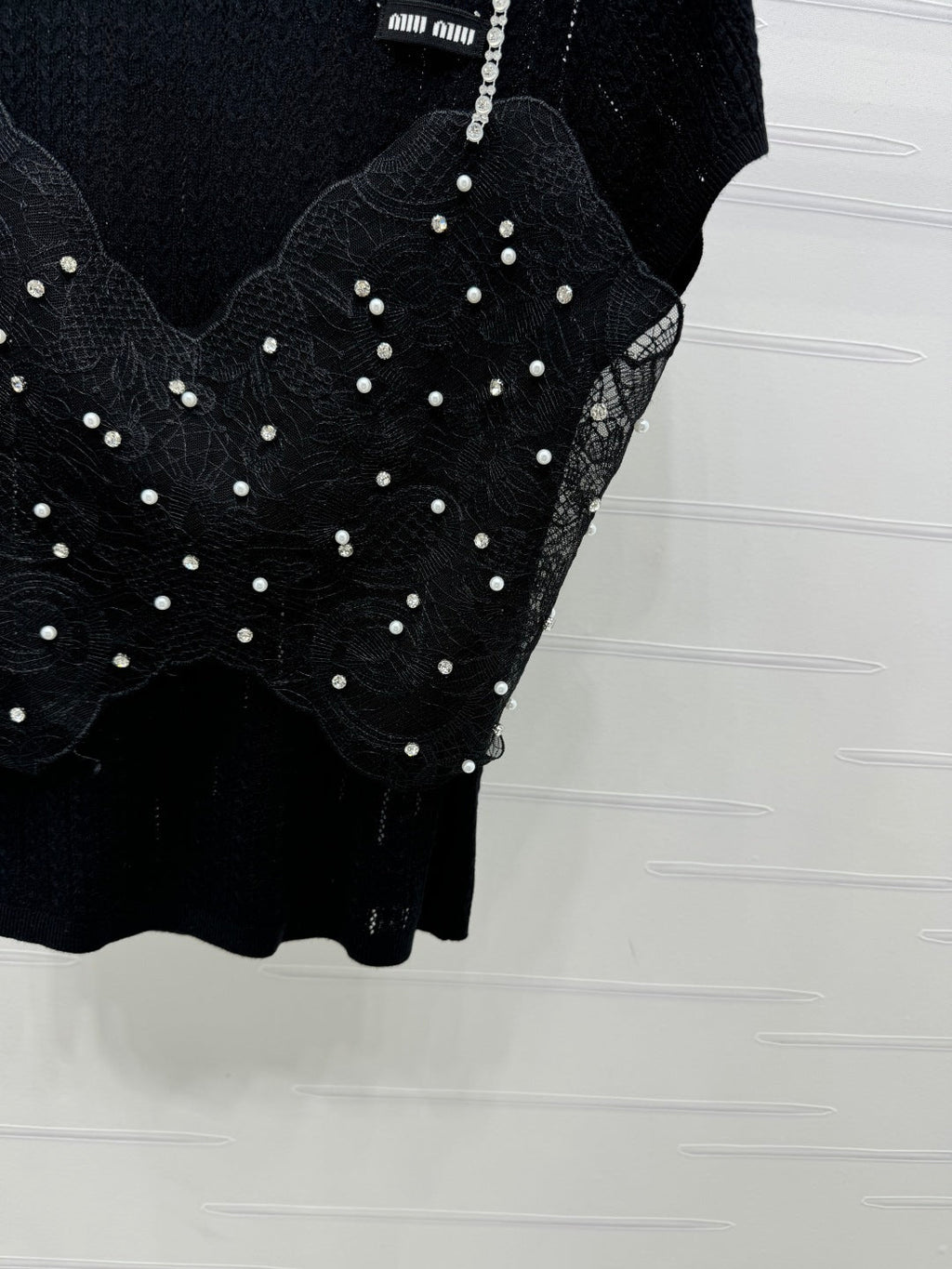 Miu 25 T- Shirt Wool with Lace 233541