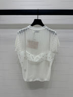 Miu 25 T- Shirt Wool with Lace 233541