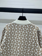 HM 25 Cardigan Black And White Wool 264288