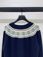 Celine 25 Patterned Sweater Cashmere 295598