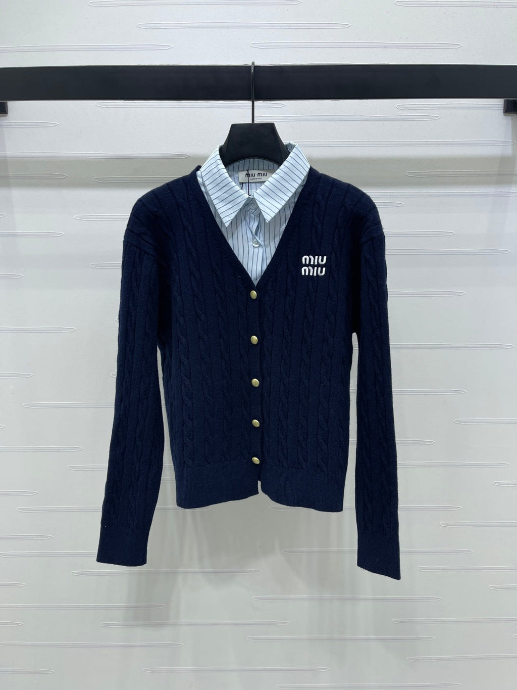 Miu Miu 25 Long Sleeve Knitted Sweater Wool 295626