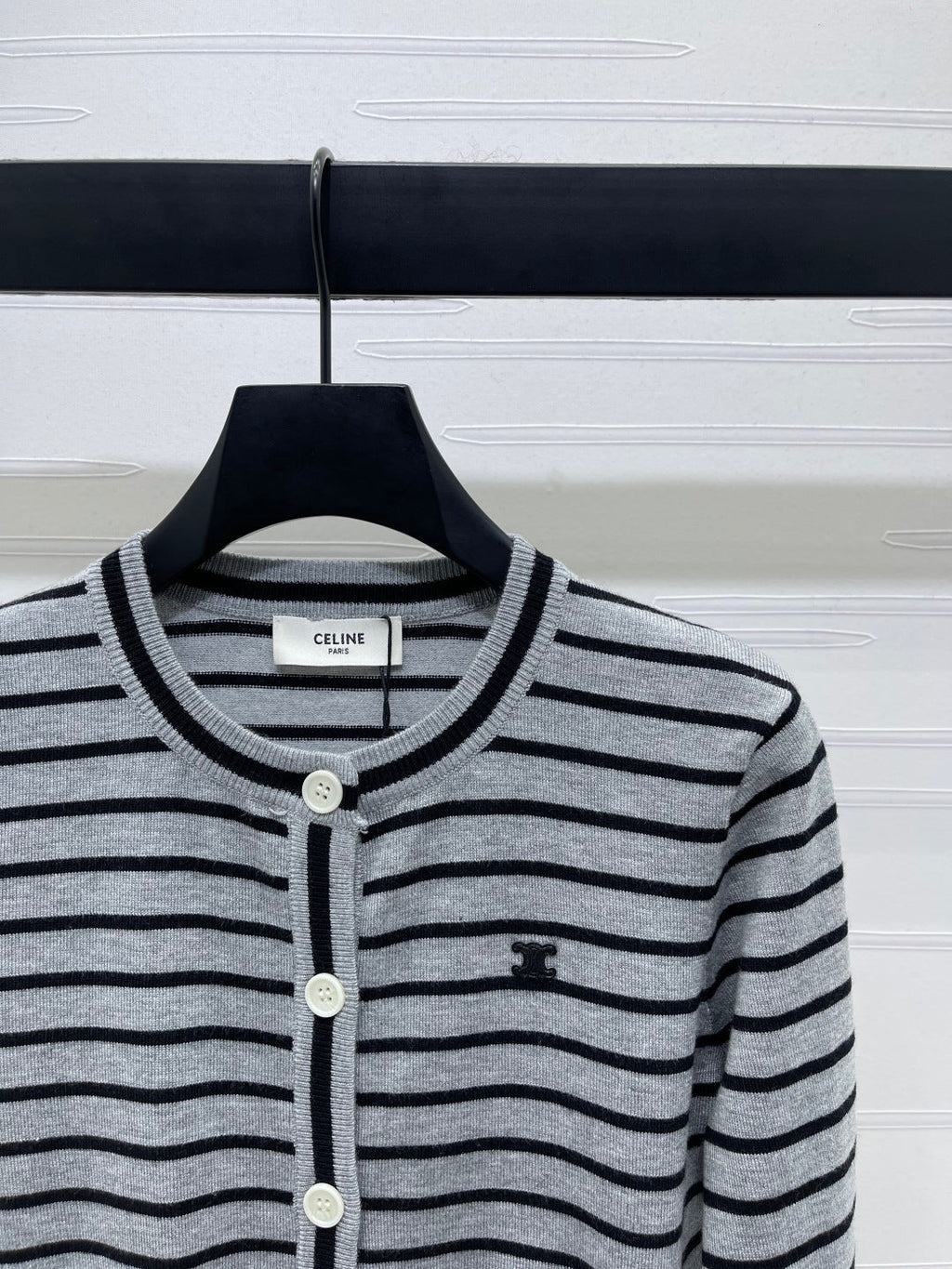 Celine 25 Striped Cardigan Wool 296266