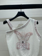 Chanel 2026 Butterfly Off-Shoulder Knitted Vest Wool Cashmere