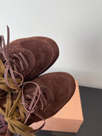 MiuMiu 25 sneaker dark brown suede  521963