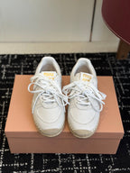 Miu Miu 2026 Espadrille Sneaker White Canvas Woven 621339