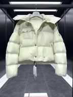 MC 2025 Short Down Jacket Light Yellow Green Polyester