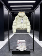 MC 2025 Short Down Jacket Light Yellow Green Polyester