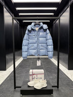 MC 25 Down Jacket Glossy Blue Grey Polyester 0015