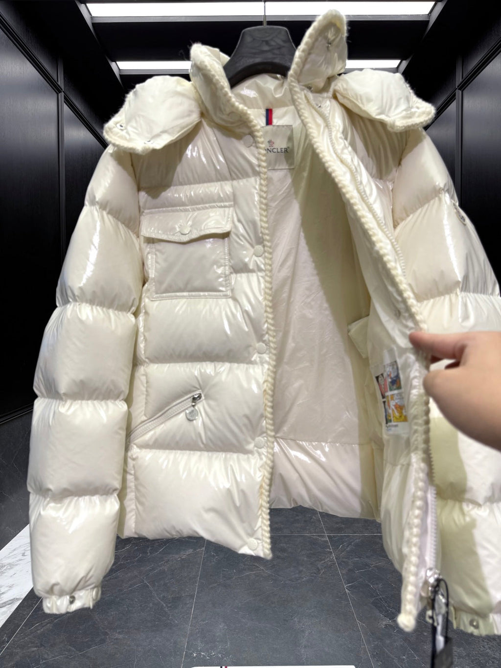 MC 25 Down Jacket Glossy White Polyester 0013