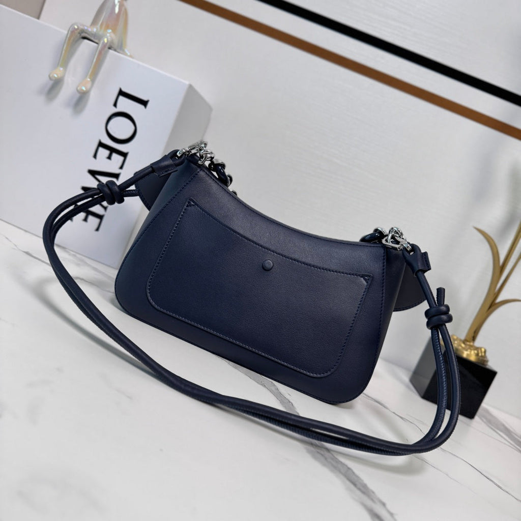 Loewe Ola Medium Bag Navy Blue Calfskin 274666