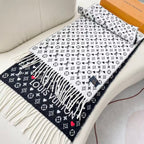 LV Studdy Reykjavik Scarf 180cm Black Wool 967170