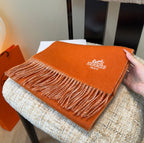 HM Scarf 190 CM Orange Wool 969469