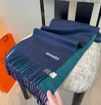 HM Scarf 190 CM Dark Blue Wool 969495