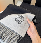 HM Scarf 190 CM Black Gray Wool 969500