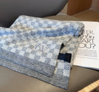 LV Couple's Style Scarf 180cm Gray Knitted  Cashmere 973385
