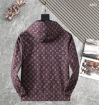 LV WINE RED MONOGRAM AND BLACK DOUBLE-SIDED WINDBREAKER 238976