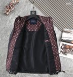 LV BLACK AND WINE RED TRIM MONOGRAM HOODED JACKET 238984