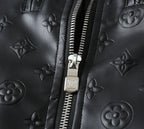 LV SHIRT JACKET IN BLACK CALFSKIN EMBOSSED LOGO 238988