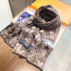 LV Scarf 200cm Brown Cashmere 968476