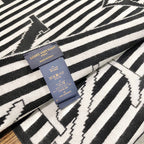 LV Unisex Scarf Scarf 180cm Black White Cashmere 968477