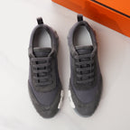 HM Men's Bouncing Sneaker Neutral Grey Fabric Suede 688612