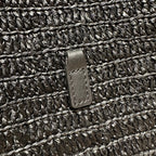 YSL Bag 22cm Black Gold Raffia Cowhide