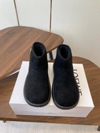 Loewe snow boots black suede wool 477797