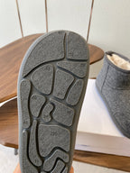 Loewe snow boots gray white suede wool 477799
