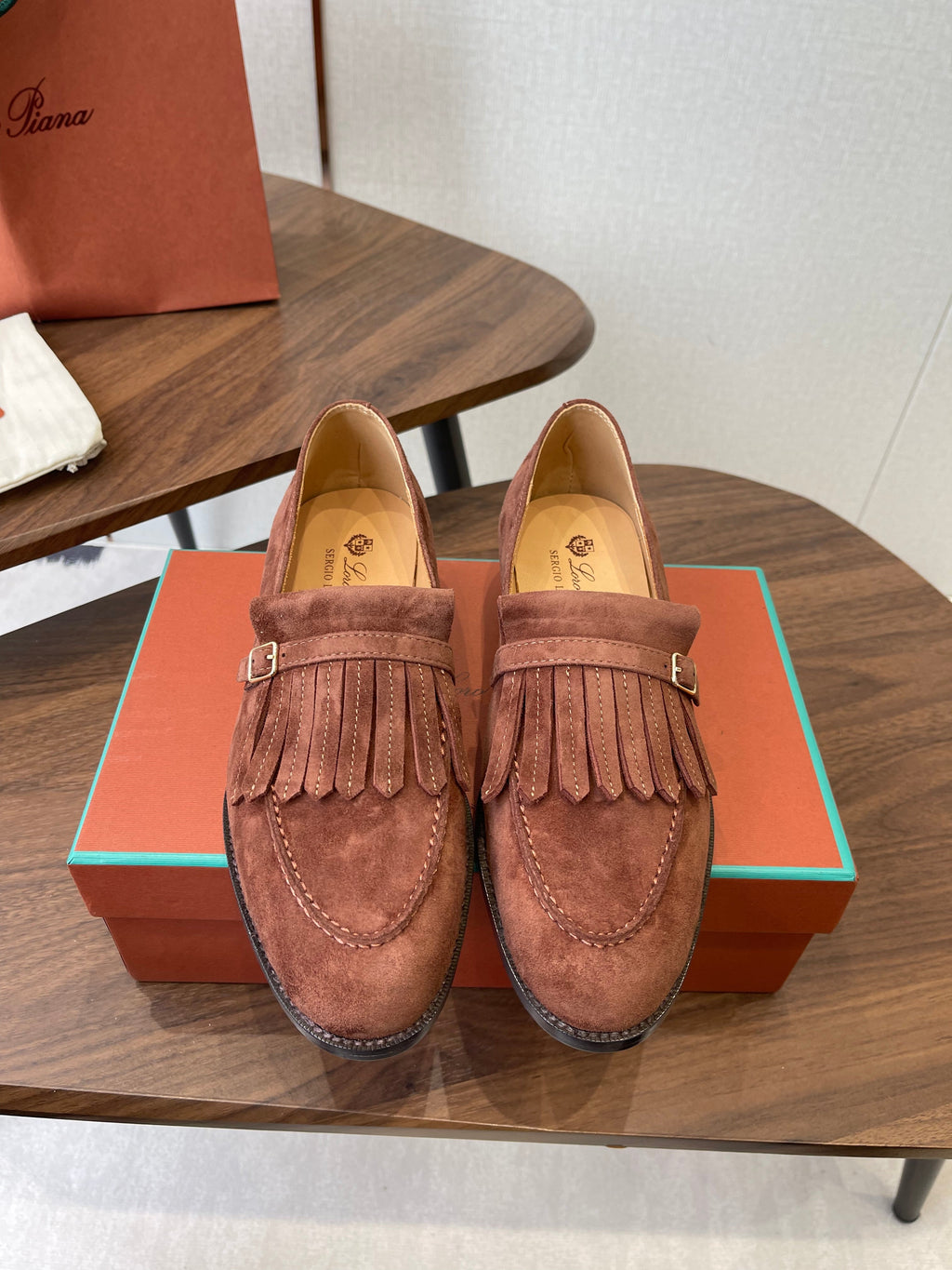 LP 26SS Loafers Red Brown Suede 579615