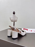 VT 25 Valet Du Roi Slingback White Calfskin 343063
