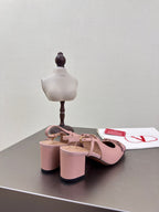 VT 25 Valet Du Roi Slingback Pink Brown Calfskin
