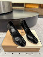 CL x Margiela 25 Pumps Black 10cm Patent Leather 296036