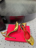CL 25 Elsa Schiapar Slingback Gold Mirror Cowhide 321605