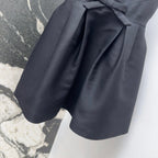 CD 25 Bow Sleeveless Mini Dress Black Satin