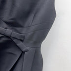 CD 25 Bow Sleeveless Mini Dress Black Satin