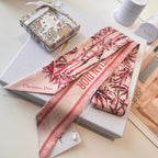 CD Twilly Mini Scarf 105cm Pink Mulberry Silk 924767