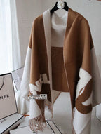 CC 25 Scarf 220cm White Brown Lambswool 968414