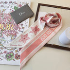 CD Twilly Mini Scarf 105cm  Pink Mulberry Silk 969065