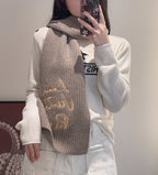 LV Exclusive Scarf 180cm Light Brown Wool 978804