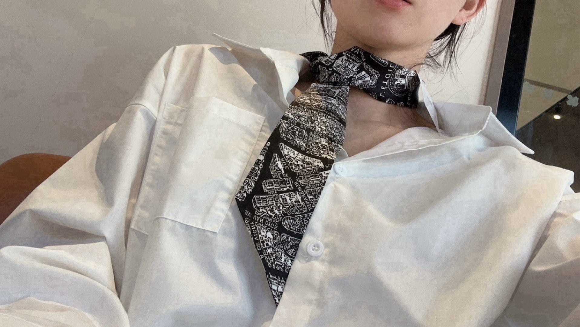 CD Twilly Mini Scarf 105cm Black Mulberry Silk 976496