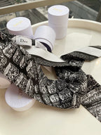 CD Twilly Mini Scarf 105cm Black Mulberry Silk 976496