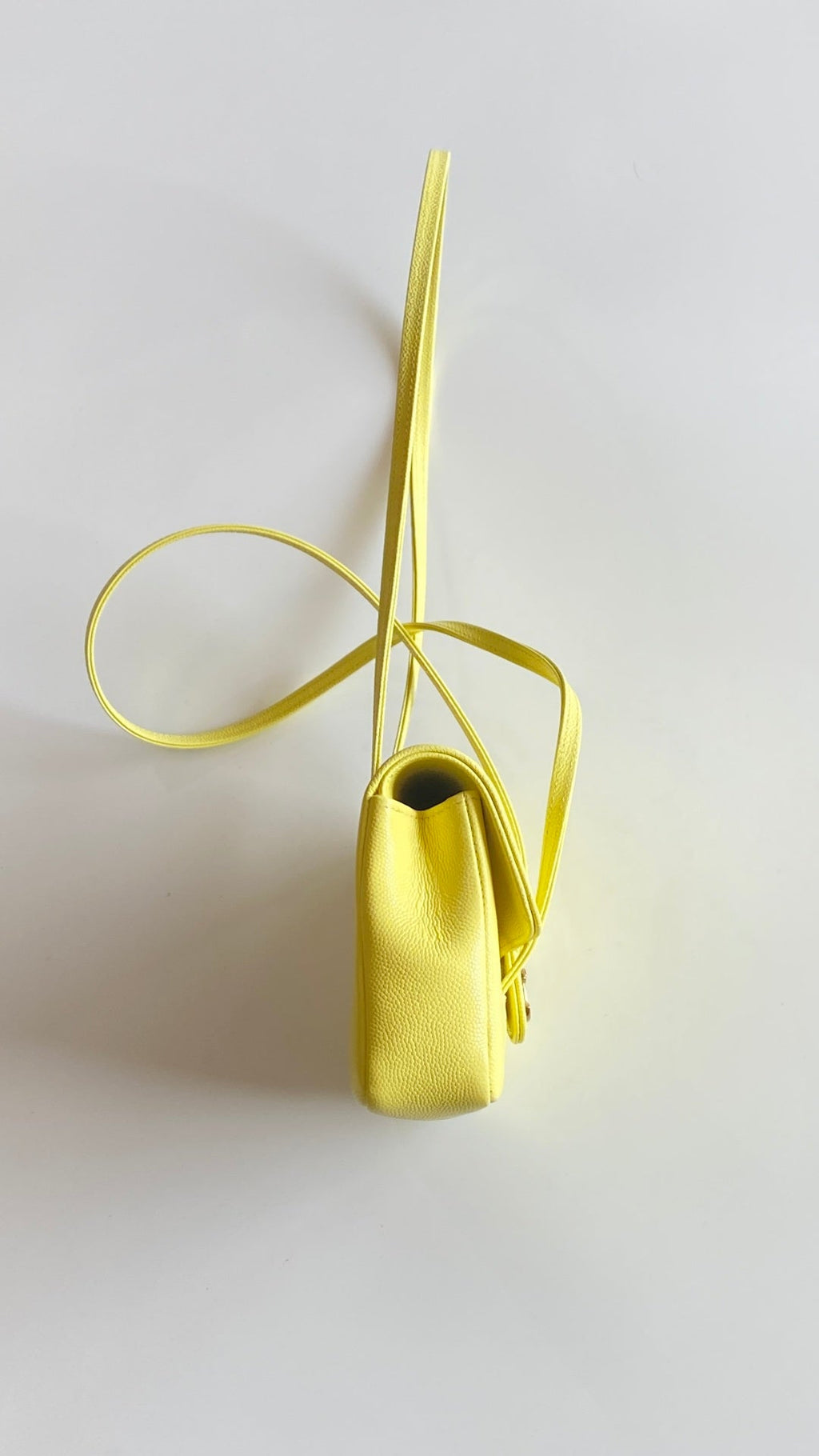 Chanel 26 Shoulder Bag 17 Yellow Caviar Leather