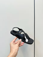 HM Karen Sandals Black Calfskin 369788