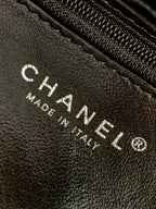 cc 24a nano 19cm kelly shopper bag black lambskin sliver hardware