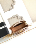 cc 24a nano 19cm kelly shopper bag metallic rose gold lambskin