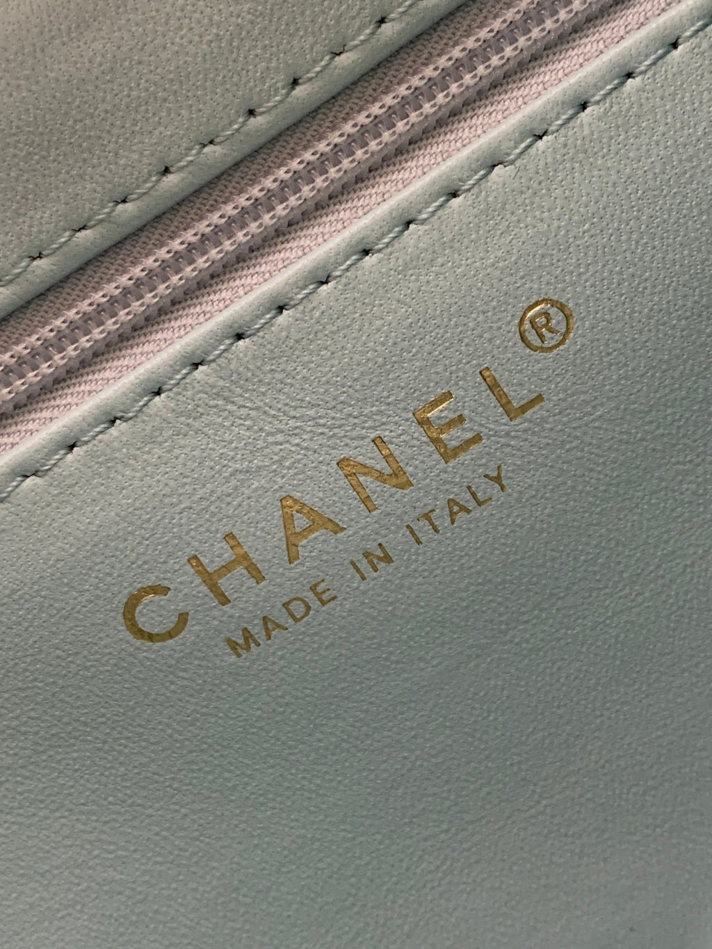 cc 24a nano 19cm kelly shopper bag light blue velvet