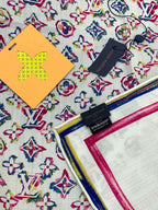 LV Double-Sided Shawl Scarf 135cm Ivory Pink Cashmere 968792