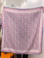 LV Double-Sided Shawl Scarf 135cm Light Pink Colorful Cashmere 968794